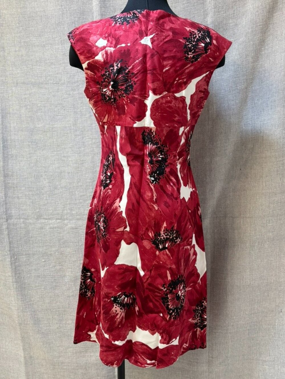 Ann Taylor Silk Poppy Dress Sz 6 - Picture 5 of 8